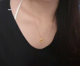 中國珠寶生日禮物送女友黃金吊墜子女足金鏤空莫比烏斯吊墜織夢(mèng)網(wǎng)項鏈 曬單實(shí)拍圖