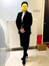 clotho Rennie品牌女裝羊毛呢西裝外套女2025秋冬新款修身顯瘦一粒扣小個子西服 黑色 M 建議100-109斤 曬單實拍圖