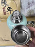 東方鈦壺燜茶壺保溫壺純鈦內(nèi)膽溫雙層顯家用水壺?zé)崴畨貞敉獗銛y車 美人-天青藍(lán) 600ml 曬單實拍圖