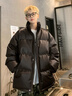 才俏棉服男2025新款冬季情侶裝棉服女學(xué)生韓版寬松加厚外套男女 黑色 M (建議95-110斤) 曬單實(shí)拍圖