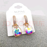 XUPING旭平首飾仿水晶時(shí)尚經(jīng)典肥方耳扣女送禮飾品X001037372 4號底-彩白色 曬單實(shí)拍圖