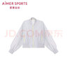 Aimer sports愛(ài)慕運動(dòng)外套上衣女春秋新品馬拉松立領(lǐng)拉鏈外穿短外套AS144N51 寧靜灰 170 曬單實(shí)拍圖