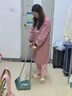 凱柚純棉圍裙家用廚房做飯女新款工作服透氣防污韓版長袖罩衣大人圍腰 彩棉厚雙兜長袖韓式花黑色 曬單實拍圖