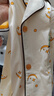 貓人【10A抗菌純棉防螨】睡衣女士秋性感星月印花可外穿家居服奶白L 曬單實(shí)拍圖