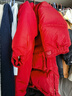 Teenie Weenie Kids小熊童裝25年新款男寶寶連帽印花中長(zhǎng)款羽絨服 紅色 100 cm 曬單實(shí)拍圖