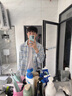 安初夏小香風(fēng)夾克外套男士休閑套裝秋冬季新款潮牌寬松衣服男裝三件套 小香風(fēng)藍外套+棉白T+藍牛仔褲 XL 【建議125-140內】 曬單實(shí)拍圖