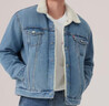 Levi's李維斯25年秋冬新款男士寬松休閑厚外套仿羊羔絨牛仔夾克 淺藍色 M 曬單實(shí)拍圖