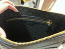 范思哲（VERSACE）男士商務(wù)牛皮手拿包 金色美杜莎logo拉鏈大號手袋 時(shí)尚大牌男包 黑色 DL25982 DG0VV D41OH 尺寸：長(cháng)34*寬5*高24cm 曬單實(shí)拍圖