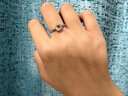 央創(chuàng  )時(shí)尚中國黃金情侶對戒婚戒鉆戒求婚戒指莫桑鉆結婚對戒一對鉆戒1克拉 曬單實(shí)拍圖