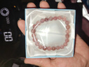 柏莎帝專(zhuān)柜正品商場(chǎng)同款傾盡年華漸變草莓晶手鏈女粉色轉運水晶手串女 玫瑰星球 曬單實(shí)拍圖
