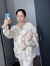雅特茂【嬰兒級舒絨棉】春秋冬加厚暖月子服孕期產(chǎn)后睡衣孕婦家居服 白色 L（125斤-145斤） 曬單實(shí)拍圖