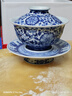 景德鎮官方陶瓷青花手繪三才蓋碗家用功夫茶具中式泡茶碗大號送長(cháng)輩禮物 青花纏枝蓮點(diǎn)工蓋碗 曬單實(shí)拍圖