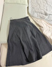 優(yōu)衣庫女裝絨面針織喇叭中裙/半身裙裙子481434 06 鉛灰色 L /160/72A 曬單實(shí)拍圖