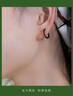 翡拉拉耳環(huán)原創(chuàng)設(shè)計(jì)耳環(huán)輕奢小眾耳飾女簡(jiǎn)約黑色耳圈養(yǎng)耳洞耳釘 耳環(huán) 曬單實(shí)拍圖