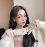 CHANEELR & KARITH手套女秋冬加絨加厚保暖可愛(ài)女士可觸屏送女生輕奢生日新年禮物 輕奢品牌時(shí)尚百搭ck風(fēng)【卡其】 曬單實(shí)拍圖