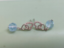 石玥珠寶海藍寶銀耳釘耳環(huán)女士款 天然水晶耳掛耳飾 附鑒定證書(shū) 海戀星款 曬單實(shí)拍圖
