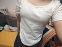 邦伊芙又純又欲上衣短袖女2023新款潮夏季設計感小眾ins甜辣妹短款弧形 白色優(yōu)質(zhì)版 S 建議70-85斤 曬單實(shí)拍圖