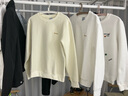 卡賓（CABBEEN）【滿身刺繡】方格肌理衛(wèi)衣男2024秋季新款長袖圓領(lǐng)潮牌情侶裝 漂白色02 L /175/50 曬單實拍圖