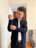 callisto卡利斯特【棒球領(lǐng)輕便針織夾克】春秋男時(shí)尚提花休閑外套柔軟舒適 藏青色 S (46碼） 曬單實(shí)拍圖