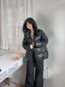 波司登（BOSIDENG）25新款泡芙羽絨服女款短款脫卸帽90絨零壓輕盈運動(dòng)外套B250243116 【明星同款色】幻夜黑-自然光8633 M 165/88A 體重約120-140斤 曬單實(shí)拍圖
