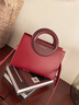 viney牛皮斜挎包包女包紅色新娘婚包單肩大包生日新年禮物送女友老婆 【酒紅色】新年送老婆高檔實(shí)用媽媽包中年 品牌輕奢大容量通勤手提包 曬單實(shí)拍圖