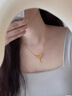QMXD丁香花項鏈女金色久不掉色鍍金時(shí)尚簡(jiǎn)約仿沙金色精致花朵鎖骨鏈女 丁香花項鏈 曬單實(shí)拍圖