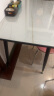 凡社 餐桌 大理石纹钢化玻璃简约小户型4人6人家用餐厅长方形饭桌 实拍图