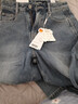 森馬（Semir）森柔牛仔|牛仔褲女抓毛拖地褲顯腿直2024冬季闊腿褲109724124001 曬單實(shí)拍圖