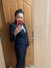 晨芙小西裝外套女兩?？勐殬I(yè)西服套裝商務(wù)面試正裝氣質(zhì)銀行工裝工作服 藏青色西裝單件 XL 建議110-120斤 曬單實(shí)拍圖