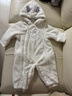 戴維貝拉（DAVE＆BELLA）嬰兒連體衣女寶寶滿月服幼童衣服保暖冬裝小童爬服新生兒外出服 米白 90cm （建議身高80-90cm） 曬單實拍圖