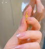 IS YOU黃金小花戒指999足金桃花素圈金飾指環(huán)生日情人節(jié)禮物送女友老婆 足金花卉戒指+品牌禮盒 【女戒】金重約2.3g 曬單實(shí)拍圖