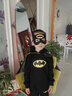 宇龍童話(huà)萬(wàn)圣節兒童服裝幼兒園男童化妝舞會(huì )蝙蝠俠cosplay演出服裝春秋款 2021秋裝套裝+披風(fēng)眼罩 130 碼建議身高1.2米左右 曬單實(shí)拍圖