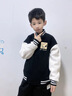 史努比男童外套2024新款春秋款洋氣男大童夾克薄款針織兒童棒球服 沖浪努比藏青 120 曬單實拍圖