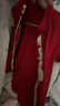 G.DUCKKIDS小黃鴨嬰兒連體衣夏季新生兒衣服中國風(fēng)爬服男女寶寶百天周歲禮服 紅色 90cm 尺碼1~2歲【 80-】 曬單實(shí)拍圖