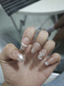 美膚語(yǔ)美甲貼片純手工穿戴甲(貓眼蝴蝶M碼)中長(cháng)款指甲女友禮物MF8545 曬單實(shí)拍圖