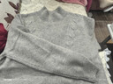 恒源祥100%純羊絨衫半高領(lǐng)加厚中老年媽媽裝紅色本命年套頭毛衣女打底衫 淺灰色 L 【建議穿100-110斤】 曬單實(shí)拍圖