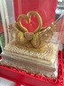 傾尚玉磁（QONSONYCI）高檔結婚禮物心心相印歐式家居裝飾送閨蜜立體金箔畫(huà)結婚禮品擺件 心心相印 曬單實(shí)拍圖