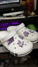 卡駱馳（CROCS）洞洞鞋貝雅卡駱班輕便耐磨一腳蹬休閑鞋|205089 白/深藍-126 37 /38(230mm) 曬單實拍圖