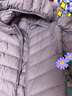 鴨鴨（YAYA）佟麗婭同款羽絨服女輕薄連帽保暖秋冬新款休閑時(shí)尚百搭外套 淺紫 L 165 【建100-115斤】 曬單實(shí)拍圖