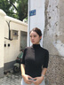 佐敘黑色拼接微喇叭褲女秋季新款設計感修身顯瘦百搭拖地長(cháng)褲休閑褲女 黑色 常規 L （105-120斤） 曬單實(shí)拍圖
