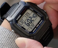 卡西歐（CASIO）手表 復古小方塊 學(xué)生多功能防水 戶(hù)外運動(dòng)電子表 情侶表 W-800H-1A 十年電力 曬單實(shí)拍圖
