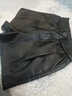 古梵莎仿真皮皮褲女2025年冬季新款顯瘦松緊高腰闊腿短褲百搭外穿靴褲 黑色1910款 M號2尺建議98-105斤 曬單實(shí)拍圖