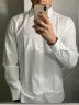 凡客诚品vancl衬衫男商务易打理纯色西服正装衬衣男士白衬衫 长-白斜纹 40 实拍图