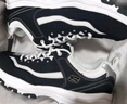 斯凱奇（Skechers）奧利奧熊貓鞋丨老爹鞋男女經(jīng)典黑白復古春夏輕便潮流增高運動(dòng)休閑 男款-BKW/黑色/白色 42 曬單實(shí)拍圖