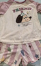 果殼（Gukoo）睡衣女夏季新款卡通插肩袖短袖女士家居服套裝 芭蕾粉套裝 S 曬單實(shí)拍圖