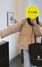 BMOI小個子短款羽絨服女2025冬新款立領(lǐng)韓系寬松顯瘦面包服白鴨絨外套 影子灰 M 110-135斤 曬單實(shí)拍圖
