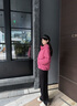 鴨鴨（YAYA）【王一博同款】鴨鴨羽絨服女2025新款秋冬休閑短款情侶厚外套YX 玫紅 【輕盈保暖/柔軟親膚】 M 110-130斤 曬單實(shí)拍圖