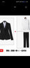簡(jiǎn)蜓職業(yè)裝套裝女工作服外套春秋新款高級西裝酒店經(jīng)理大學(xué)生面試正裝 黑西裝+白襯衫+褲子 5XL 【147-160斤左右】 曬單實(shí)拍圖