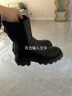 思加图冬季新款甜酷粗跟切尔西靴烟筒靴女中靴D1531DZ3 黑色（绒里） 38 晒单实拍图