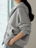森馬（Semir）外套女搖粒絨落肩寬松慵懶氣質冬2025連帽夾克ins潮109725108005 曬單實拍圖